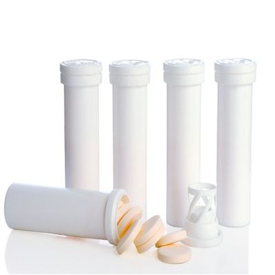 Custom Candy Container 84mm 99mm 96mm Empty PP Plastic Effervescent Tablet Tubes with Desiccant Cap