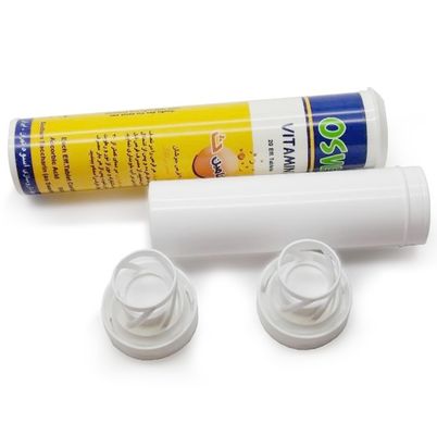 Custom Size Optional Plastic Candy Packaging Tube for Vitamin C Effervescent Tablets