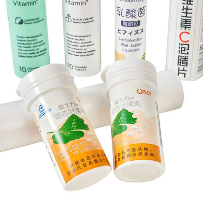 acheter Logo personnalisé Facile à nettoyer Vitamine C Bouteilles de comprimés effervescents vides avec capuchon comme image fabrication en ligne