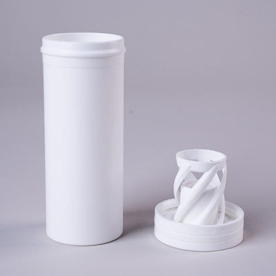 Empty Custom Vitamin C Effervescent Tablet Container with Cap in Injection Molding