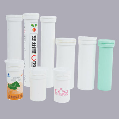 Empty Custom Vitamin C Effervescent Tablet Container with Cap in Injection Molding