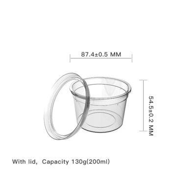 acheter 130g PP Clear Cup Single Wall Injection Molding avec couvercle écologique et recyclable fabrication en ligne