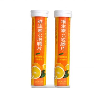 VC comprimés effervescents Twist Lock tube vide en plastique pour logo personnalisé et biodégradable