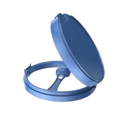 Style mode poudre de lait poudre de lait en poudre vide en plastique couvercle avec cuvette 132mm PP en plastique