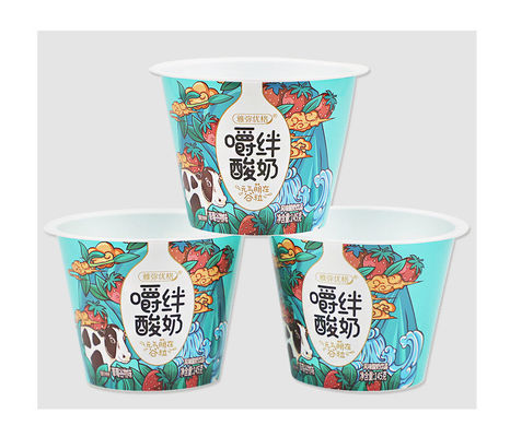 Coupe en plastique jetable Logo personnalisé Cake Yogurt Jelly Dessert Coupe de glace en plastique