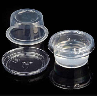 Gobelets à emporter à usage unique Gobelets à déguster à boire Gobelets en plastique clair épaissis avec couvercle