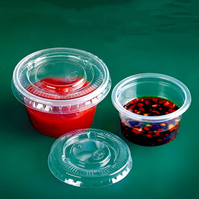 Autres aliments Couleur personnalisée plastique jetable mini-yogurt Condiments tasse avec couvercle