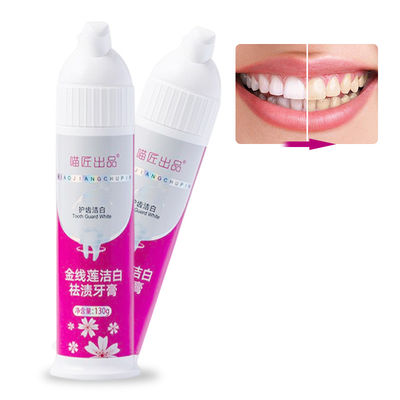 Purificateur multifonctionnel des dents buccales blanchissant la presse de dentifrice en mousse pour adultes Logo sur mesure