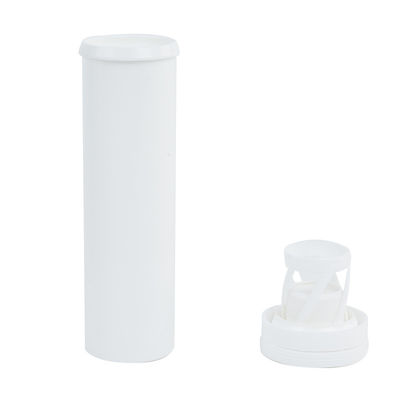 Bouteille de comprimés effervescents avec une surface mate en PP et un long tube de vitamine E