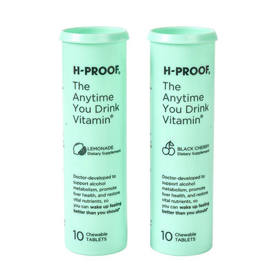 PP Empty Effervescent Tablets Tube for Collagen Vitamin Packaging Support Custom Logo