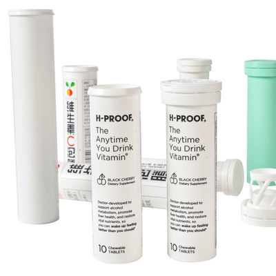 Vc Effervescent Tablet Tube and Vitamin C Bottle with Desiccant Cap in PP Plastic