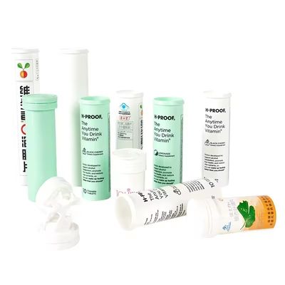 Bouteille de vitamine C personnalisée à étiquette privée PP Effervescent Tablet Tube avec couvercle