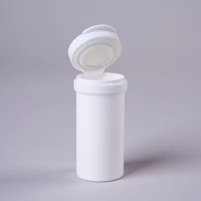 Effervescent Tablets Bottle with Flip Cap White Custom Made Vitamin Plastic Packaging