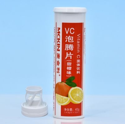 99 mm Tablette Effervescente de Vitamine E Tubes Bouteilles en plastique Emballage avec sécheur