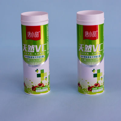OEM Printing 30 40 50ml Vitamin C Effervescent Tablet Tubes Plastic Test Strip Vial Bottle Logo